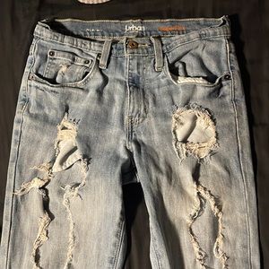 Urban Pipeline Superflex Ripped Straight Leg Jeans